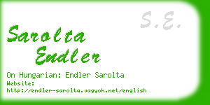 sarolta endler business card